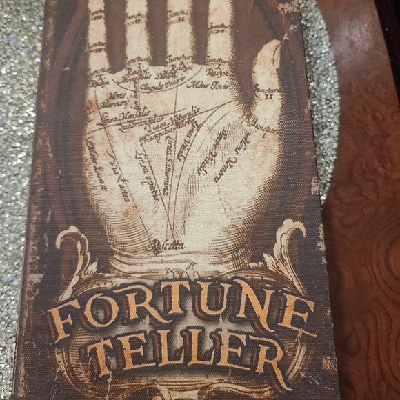 Fortune teller palm reading wooden book jewlery box, sage box. LAST ONE!! - Picture 2 of 6
